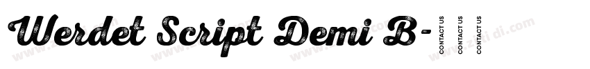 Werdet Script Demi B字体转换